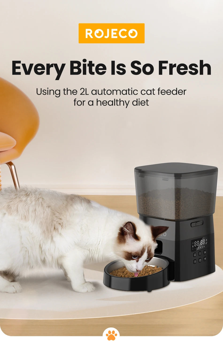 Automatic Pet Feeder – Convenient & Precise Meal Scheduling for Cats & Dogs