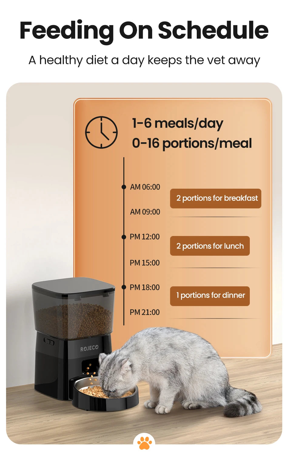 Automatic Pet Feeder – Convenient & Precise Meal Scheduling for Cats & Dogs