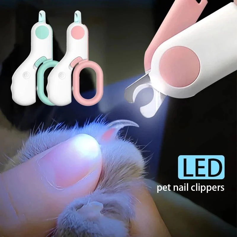 LED Light Pet Nail Clipper – Safe &amp; Precise Grooming for Cats & Dogs