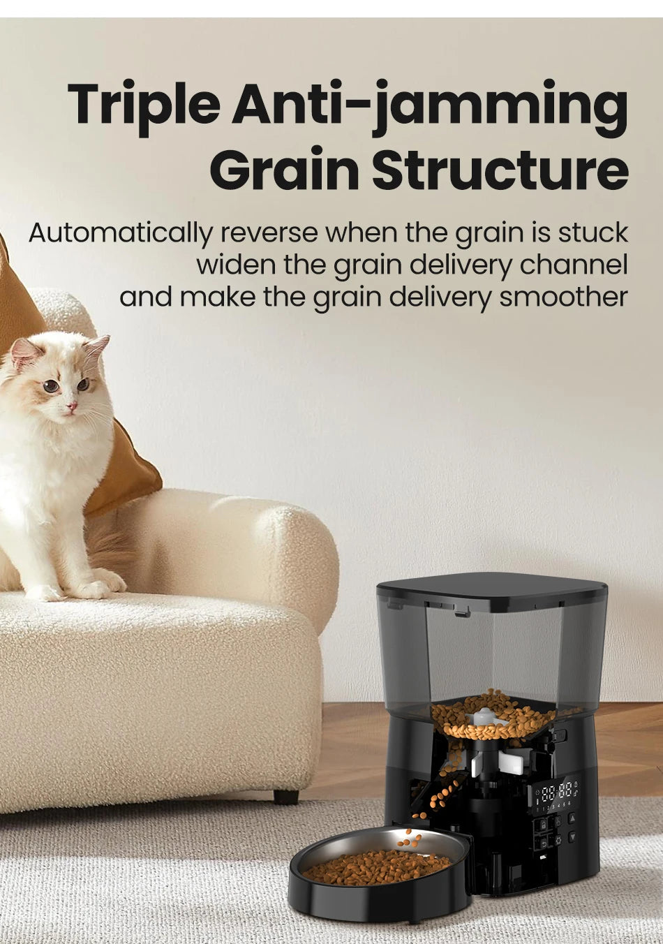 Automatic Pet Feeder – Convenient & Precise Meal Scheduling for Cats & Dogs