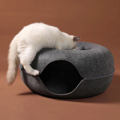 Felt Donut Cat Bed