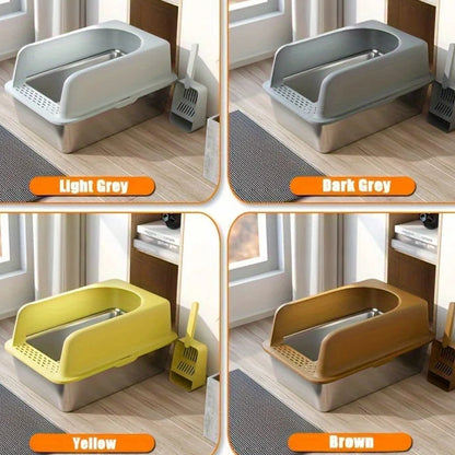 XL Stainless Steel Cat Litter Box – Durable, Hygienic and Odor-Free