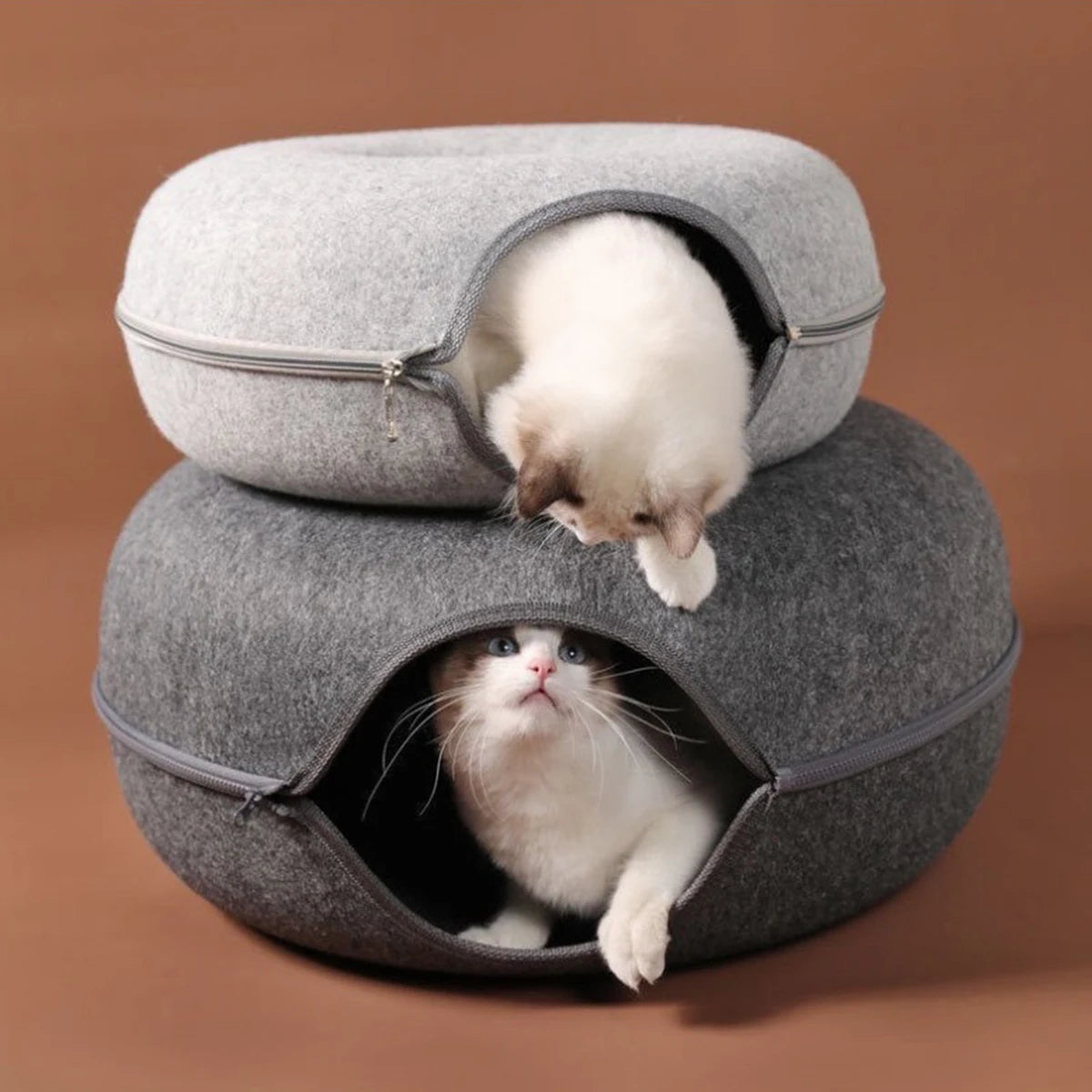 Felt Donut Cat Bed