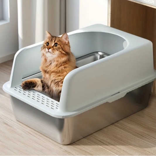 XL Stainless Steel Cat Litter Box – Durable, Hygienic and Odor-Free