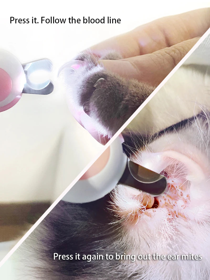 LED Light Pet Nail Clipper – Safe &amp; Precise Grooming for Cats & Dogs