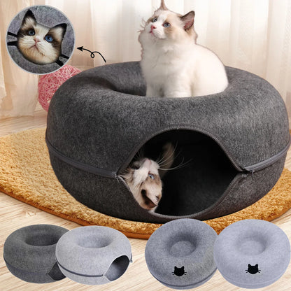 Felt Donut Cat Bed