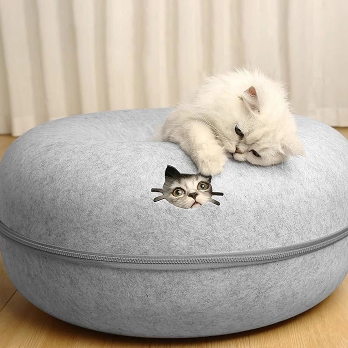 Felt Donut Cat Bed